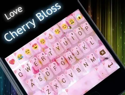 Theme Love Cherry for Emoji Keyboard android App screenshot 0