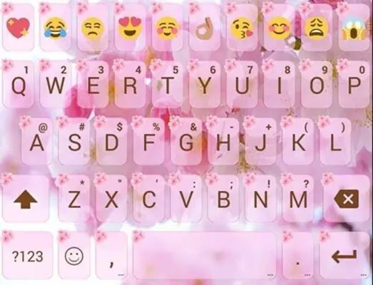 Theme Love Cherry for Emoji Keyboard android App screenshot 1