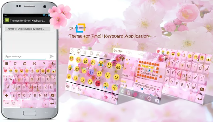 Theme Love Cherry for Emoji Keyboard android App screenshot 6